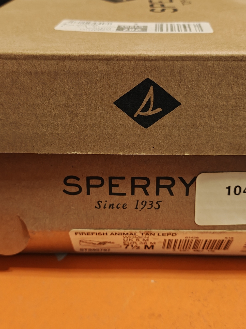 Sperry Firefish Animal Tan Boat Shoes  Women's Size 7.5